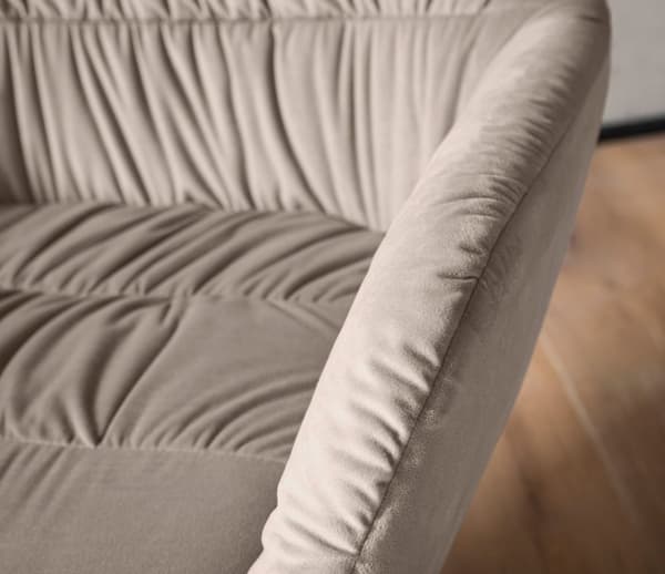 Rootz Cozy Lounge Chair - Modern Velvet Chair - Soft Seat Shell - Stabil sittplatser - 64 cm x 74 cm x 68 cm