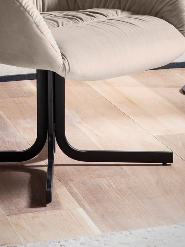 Rootz Cozy Lounge Chair - Modern Velvet Chair - Soft Seat Shell - Stabil sittplatser - 64 cm x 74 cm x 68 cm