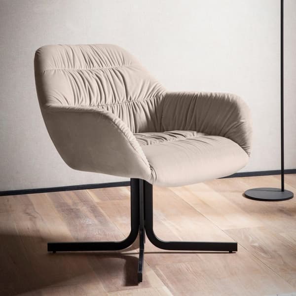 Rootz Cozy Lounge Chair - Modern Velvet Chair - Soft Seat Shell - Stabil sittplatser - 64 cm x 74 cm x 68 cm