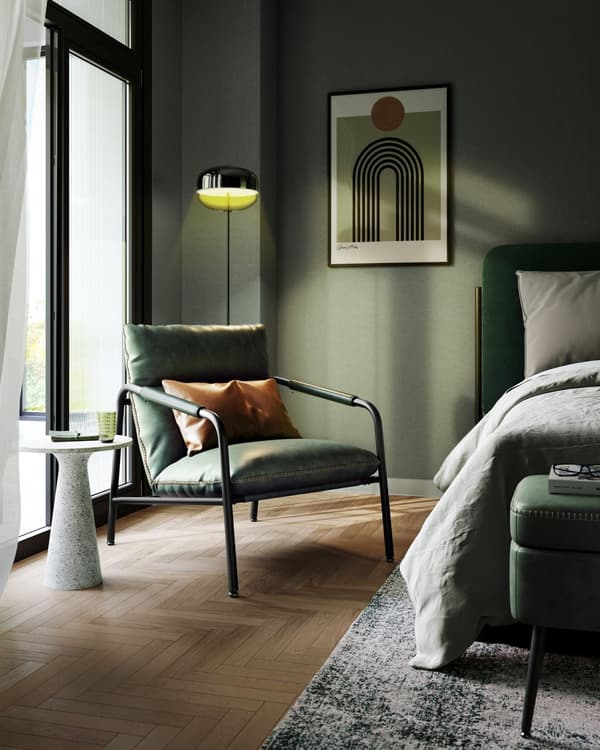 Ekho armlænstol med metalramme - behageligt design
