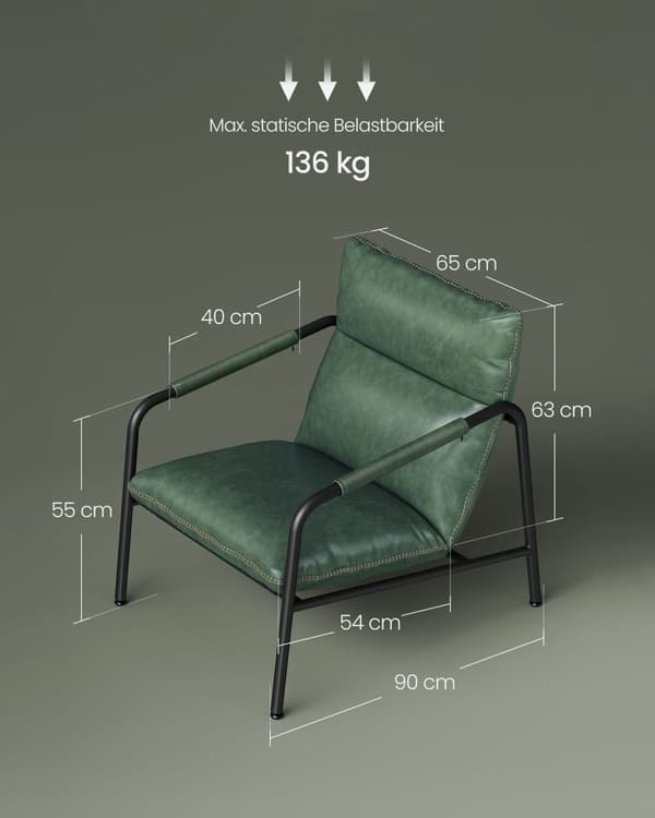Ekho armlænstol med metalramme - behageligt design