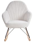 Miniatyrbilde 4 av 9: Gyngestol Off-white Stoff Ben i metall Meier i tre Moderne design Stue Hvilestol