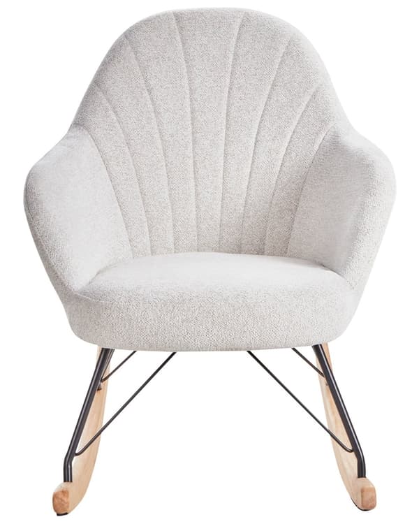 Gyngestol Off-white Stoff Ben i metall Meier i tre Moderne design Stue Hvilestol
