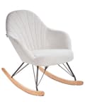 Miniatyrbilde 1 av 9: Gyngestol Off-white Stoff Ben i metall Meier i tre Moderne design Stue Hvilestol