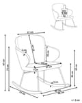 Miniatyrbilde 3 av 9: Gyngestol Off-white Stoff Ben i metall Meier i tre Moderne design Stue Hvilestol