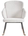 Miniatyrbilde 4 av 9: Gyngestol Off-white Stoff Ben i metall Meier i tre Moderne design Stue Hvilestol