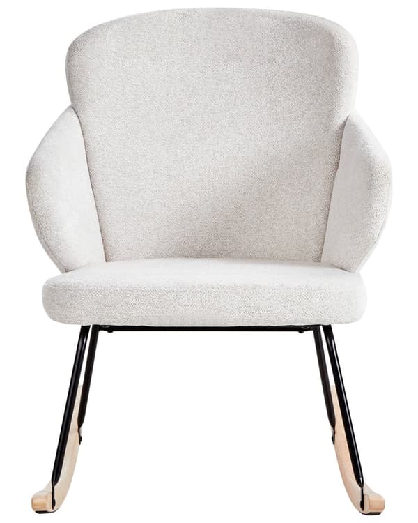 Gyngestol Off-white Stoff Ben i metall Meier i tre Moderne design Stue Hvilestol