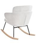 Miniatyrbilde 5 av 9: Gyngestol Off-white Stoff Ben i metall Meier i tre Moderne design Stue Hvilestol