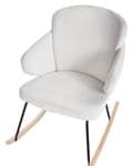 Miniatyrbilde 6 av 9: Gyngestol Off-white Stoff Ben i metall Meier i tre Moderne design Stue Hvilestol