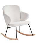 Miniatyrbilde 1 av 9: Gyngestol Off-white Stoff Ben i metall Meier i tre Moderne design Stue Hvilestol