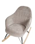 Miniatyrbilde 6 av 9: Gyngestol Taupe Stoff Ben i metall Meier i tre Moderne design Stue Hvilestol