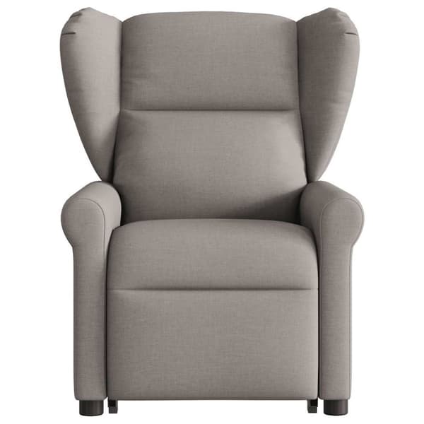 Elektrisk reclinerfåtölj med uppresningshjälp taupe tyg