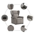 Miniatyrbild 11 av 11: Elektrisk reclinerfåtölj med uppresningshjälp taupe tyg