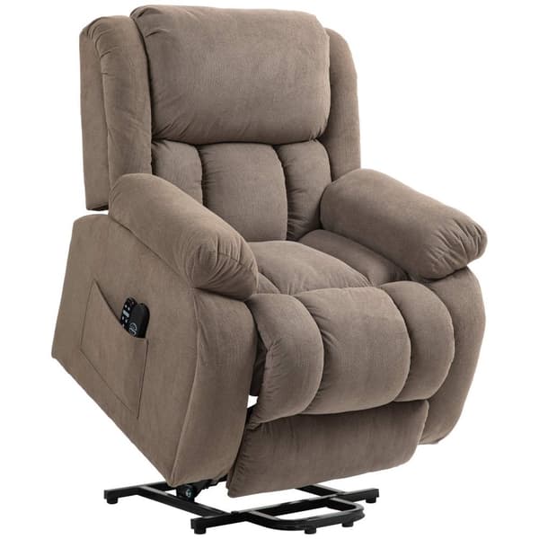 Rootz TV Recliner med massage & värme - Elektrisk stand -up stol - 45 ° Säteshöjning - 93W x 104d x 100h cm