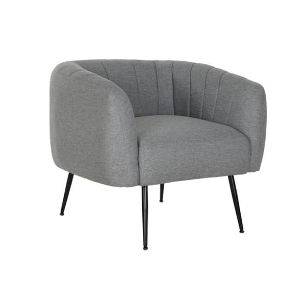 Nojatuoli DKD Home Decor Musta Harmaa Vaahto Puu Metalli 81 x 75 x 73 cm