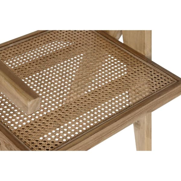 Spisebordsstol DKD Home Decor Natur Teak Spanskrør (58 x 56 x 82 cm)
