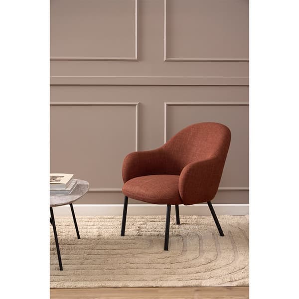 Spencer lenestol loungestol stoff oransje.