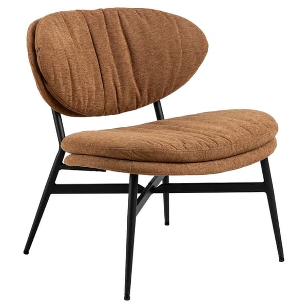 Burma fåtölj loungestol tyg orange.