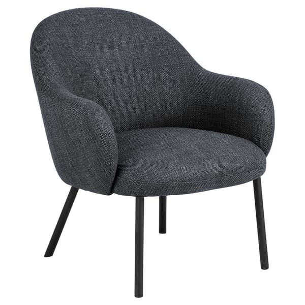 Spencer fåtölj loungestol tyg grå.