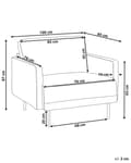 Miniatyrbilde 3 av 11: Lenestol Lys beige Polyester Metallben Vannavvisende stoff Minimalistisk og moderne stil Hvilestol Stue