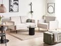 Miniatyrbilde 4 av 11: Lenestol Lys beige Polyester Metallben Vannavvisende stoff Minimalistisk og moderne stil Hvilestol Stue