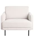 Miniatyrbilde 5 av 11: Lenestol Lys beige Polyester Metallben Vannavvisende stoff Minimalistisk og moderne stil Hvilestol Stue