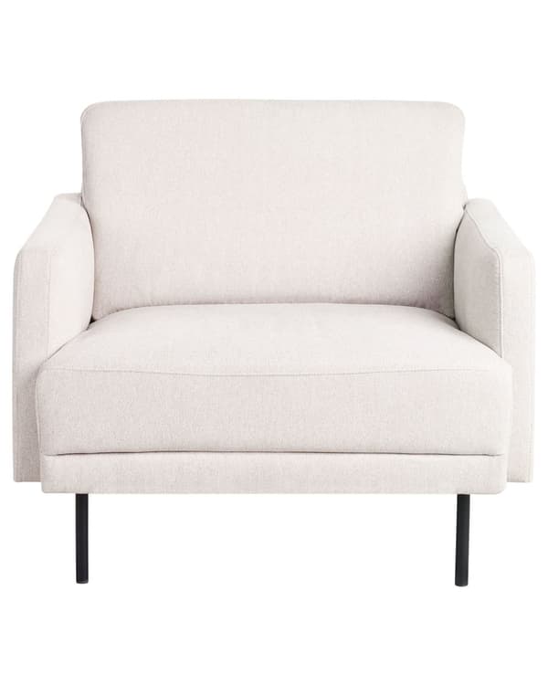 Lenestol Lys beige Polyester Metallben Vannavvisende stoff Minimalistisk og moderne stil Hvilestol Stue
