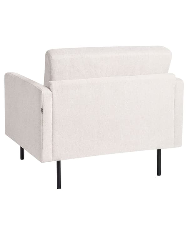 Lenestol Lys beige Polyester Metallben Vannavvisende stoff Minimalistisk og moderne stil Hvilestol Stue