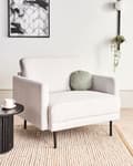 Miniatyrbilde 2 av 11: Lenestol Lys beige Polyester Metallben Vannavvisende stoff Minimalistisk og moderne stil Hvilestol Stue