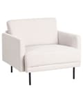 Miniatyrbilde 1 av 11: Lenestol Lys beige Polyester Metallben Vannavvisende stoff Minimalistisk og moderne stil Hvilestol Stue