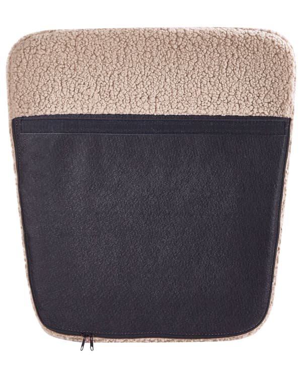 Gyngestol Beige Boucle Polstring Metall Svarte Ben med Armlener Høy Rygg Ryggstøtte Stue Barnehage