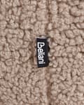 Miniatyrbilde 9 av 10: Gyngestol Beige Boucle Polstring Teddy Metall Svart Ben Armlener Bredt Ryggstøtte Stue