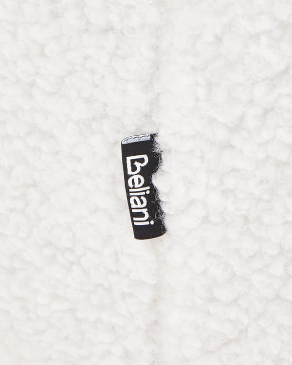Gyngestol Off White Boucle Polstring Teddy Metall Svart Ben Armlener Bredt Ryggstøtte Stue