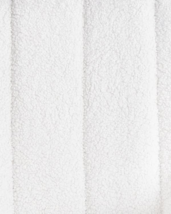 Gyngestol Off White Boucle Polstring Teddy Metall Svart Ben Armlener Bredt Ryggstøtte Stue