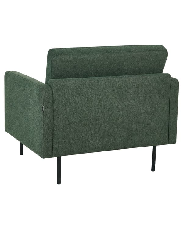 Lænestol Grøn Polyester Hvilestol med Armlæn Bred Design Stol til Stue