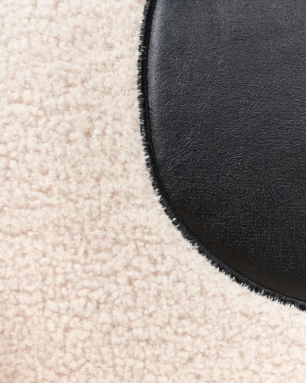 Lenestol for barn Off-white Bouclé Formet som en sau Lavt sete Armlener Barnerom Barnestol