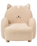 Miniatyrbillede 4 af 10: Børnelænestol kat knækket beige polstret til børneværelse lænestol