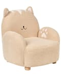 Miniatyrbillede 6 af 10: Børnelænestol kat knækket beige polstret til børneværelse lænestol