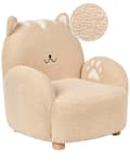 Miniatyrbillede 1 af 10: Børnelænestol kat knækket beige polstret til børneværelse lænestol