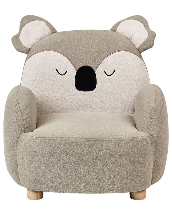 Børnelænestol Koala Beige Polstring Lav Børnestol Koala Form
