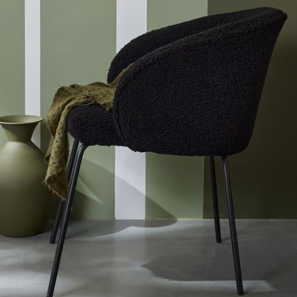 Fauteuil Bouclette "Teddy Moka" La Factory - Teddy Moka Fusain