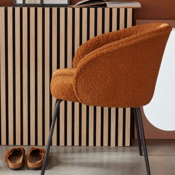 Fauteuil Bouclette "Teddy Moka" La Factory - Teddy Moka Ambre