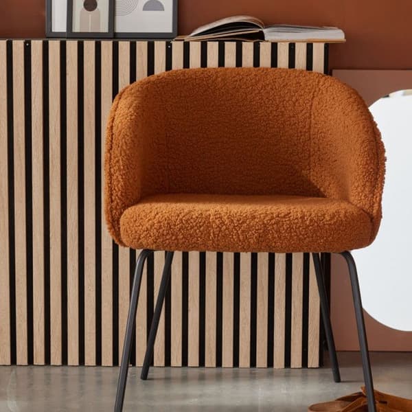 Fauteuil Bouclette "Teddy Moka" La Factory - Teddy Moka Ambre