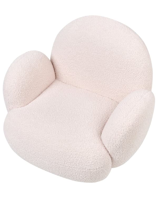 Beige boucle-gyngestol til børn til indretning