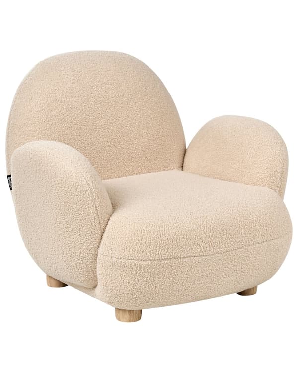 Beige boucle-gyngestol til børn til indretning