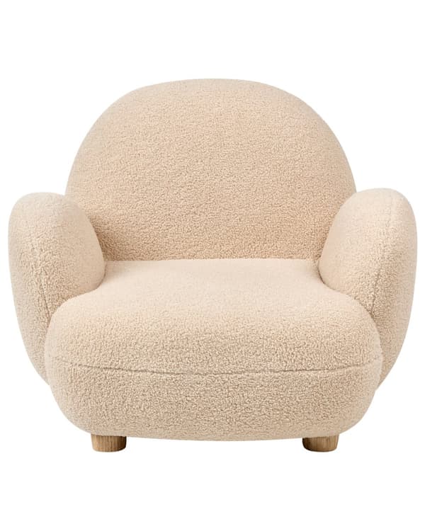 Beige boucle-gyngestol til børn til indretning