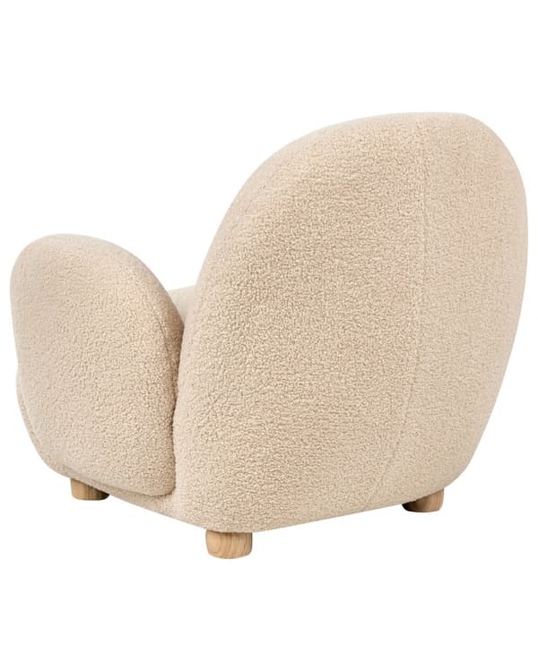 Beige boucle-gyngestol til børn til indretning