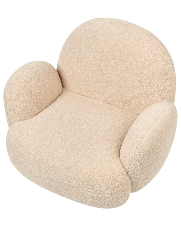 Beige boucle-gyngestol til børn til indretning