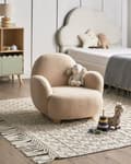 Miniatyrbillede 2 af 10: Beige boucle-gyngestol til børn til indretning