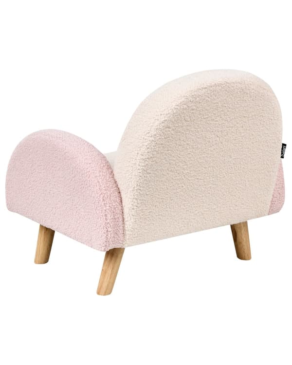 Børnelænestol i pink boucle til børneværelset